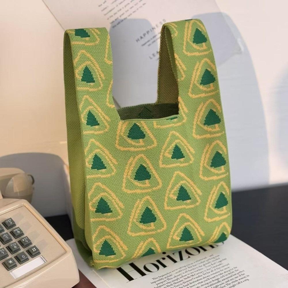 Green Gift Package Handbag Chinese Style Gift Storage Purse Holiday Gifts D