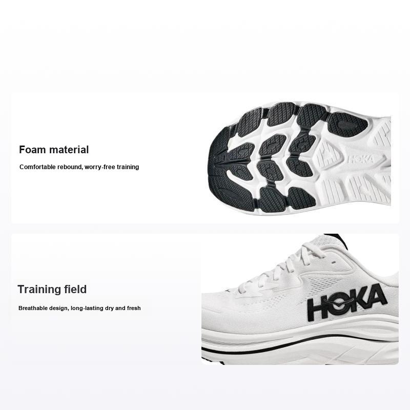 HOKA Clifton 10 Бело-черные мужские кроссовки 1162030-WBLC 45⅓