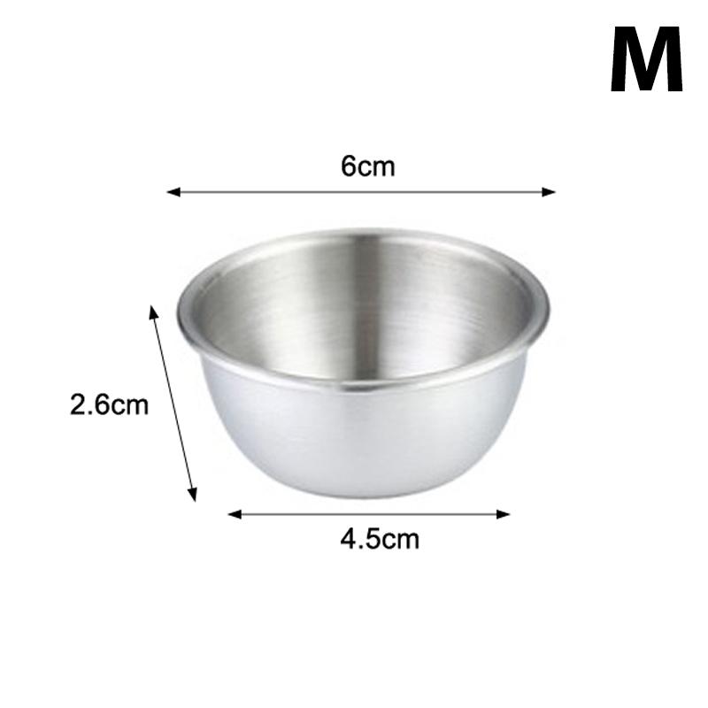 1Pcs Sauce Dipping Bowl 304 Stainless Steel Dipping Cups Round Sauce Dishes Mini Reusable Seasoning Cups Dipping Cups M