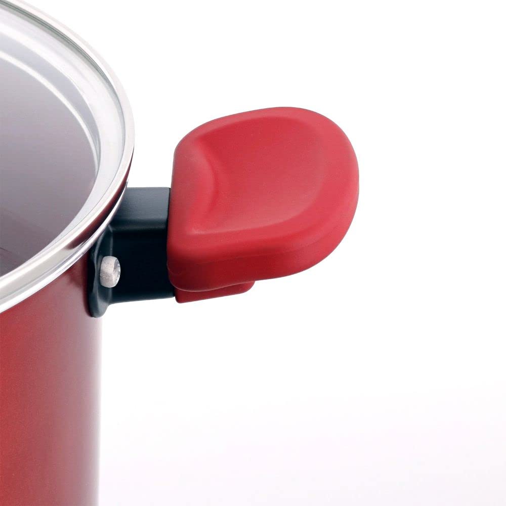 Bestco Double-Handled Stew Pot 22cm Red IH Compatible NM-114 Delicious Sign Evolt