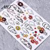 Spooky Ghost Nail Decals Halloween Art Stickers, Flower Skull Spider Web Self-Adhesive Accessories Manicure Decals, DIY Supplies for Women Girls