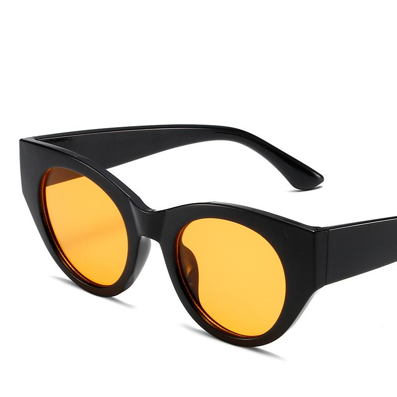 

Latest Male and Female Elliptical Frames Sunglasses Color Splicing Eyeglasses Vintage Decorative Sun glasses Luxury Designer UV400