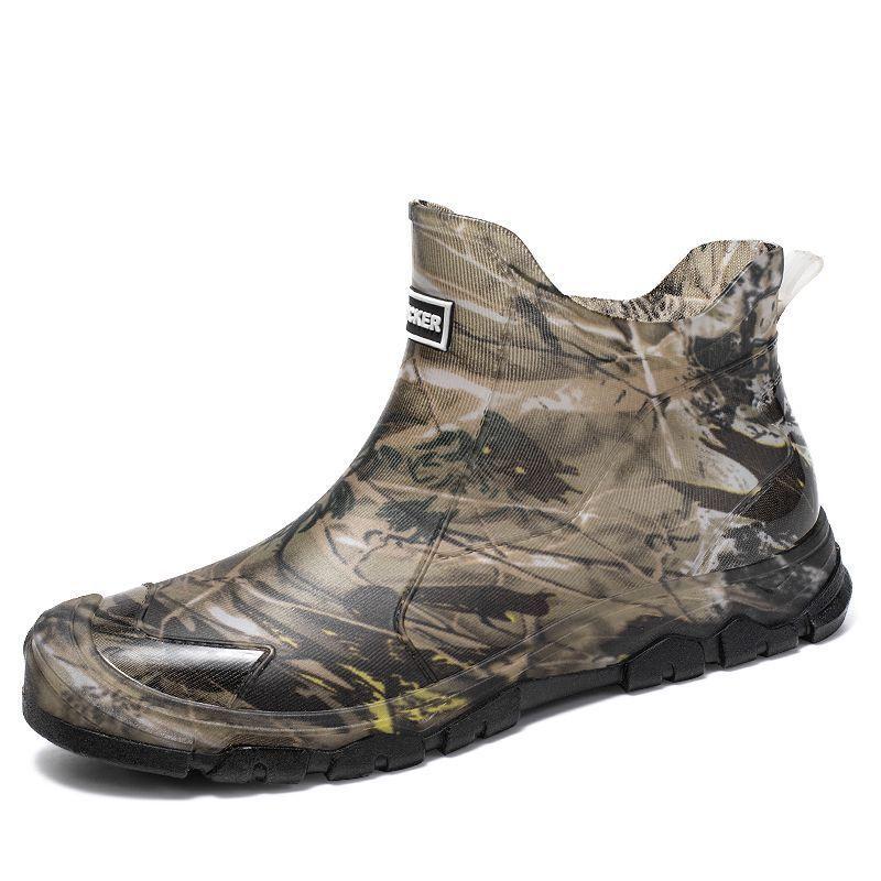 Low tube medium tube lightweight non-slip high tube rain shoes wear-resistant men's shoes fashion rain boots shoes student breathable