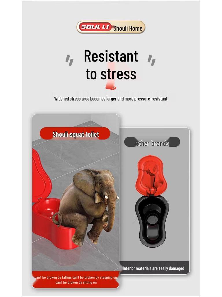 Portable Temporary Construction Site Toilet: Durable Plastic Squat Urinal