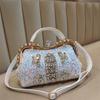 Fashionable Large Capacity Single Shoulder Crossbody Sequin Studded Diamond Handbag