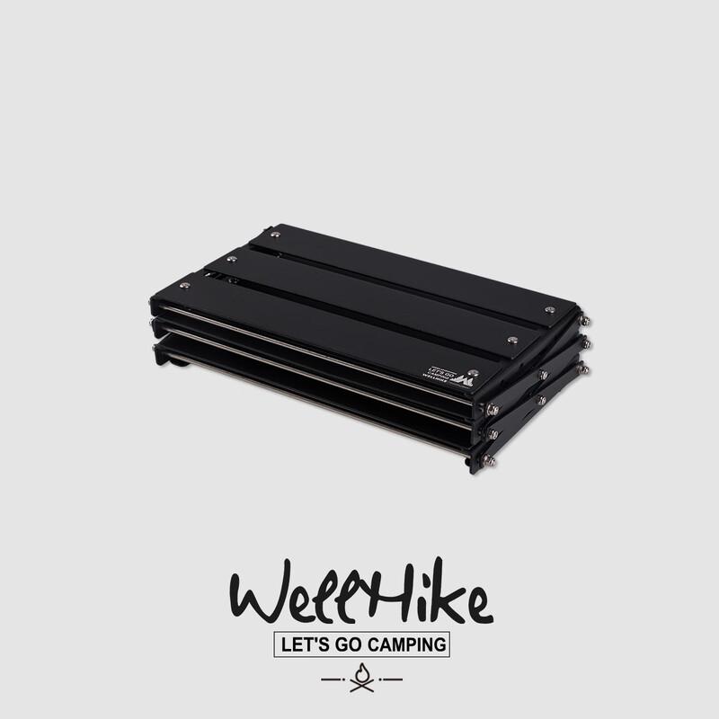 WELLHIKE Portable 3-Layer Metal Camping Storage Rack