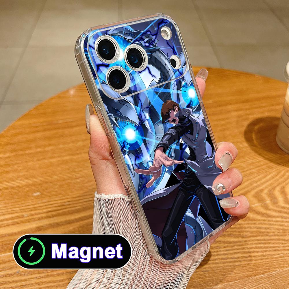 Yugioh Seto Kaiba Phone Case for iPhone 17 16 15 14 13 12 11 Air Pro Max Plus Mini Soft TPU Clear Magsafe Cover