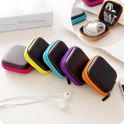 Compact Earphone, Charger, and Coin Storage Bag