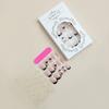 Wearable Valentine's Day Style Short Square Fake Nail Patch Nail Black Heartshaped Wearable Nail Fashionable Nail Art Nail Plate