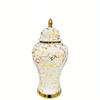 Gold Marble General Jar Porcelain Bottle Ginger Jar Ceramic Storage Tank White Gold Vase Flower Vase Home Decoration Accessories