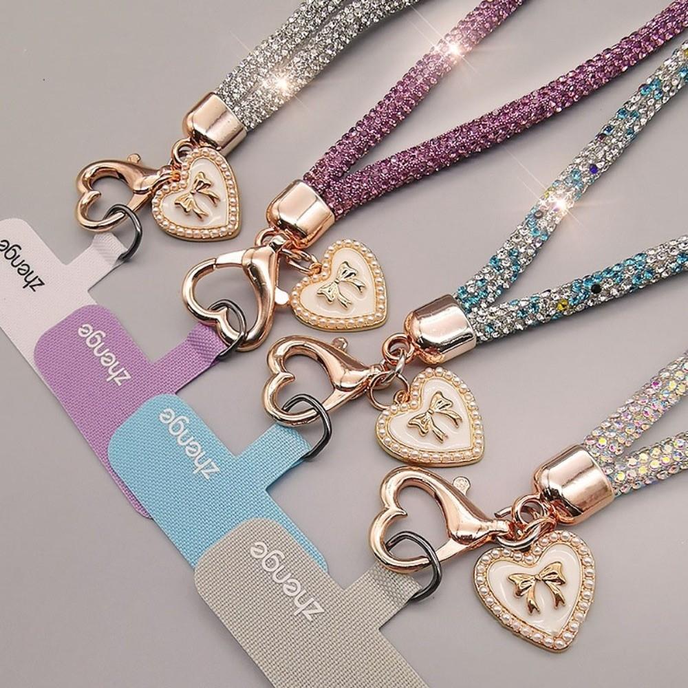 Handheld Glitter Rhinestone Phone Lanyard Hanging Cord Mobile Phone Chain Phone Case Accessories