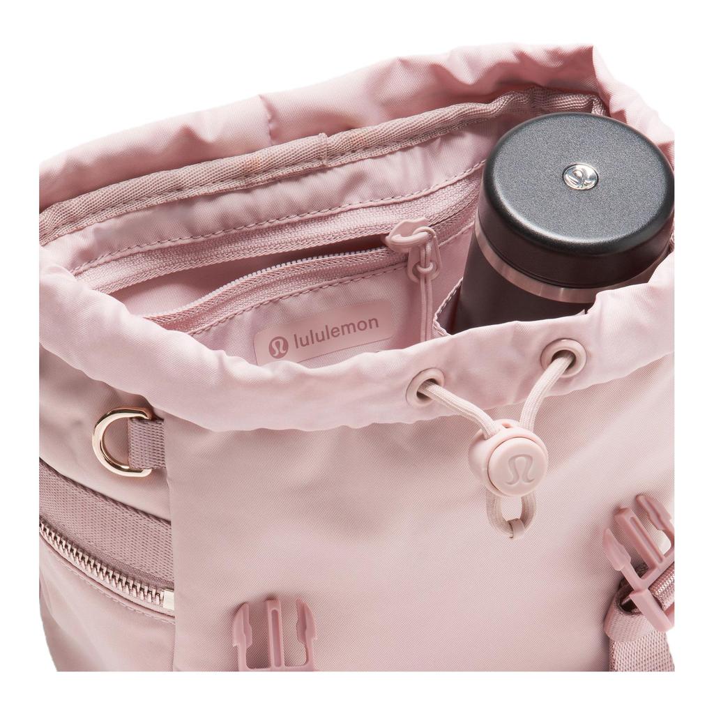 Lululemon 3L Wunderlust Mini Backpack With Silver Metal Logo And Buckle Closure Women backpack Pink LU9CG7S-071680