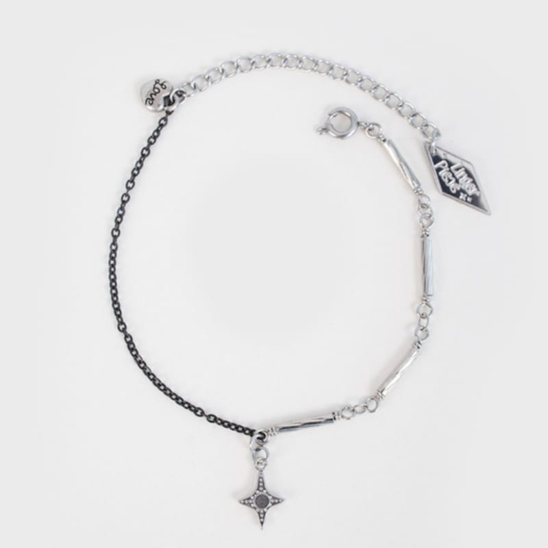 LingerPiece Black and Silver Mix Chain Bracelet