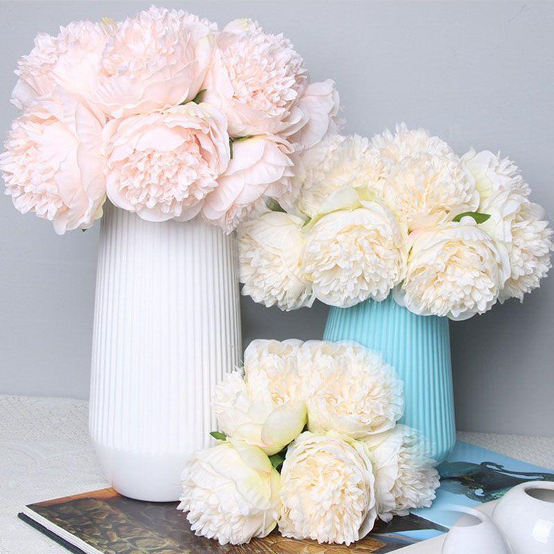 Elegant Artificial Silk Peony Flowers With High Realistic Appearance For Home And Wedding Decor