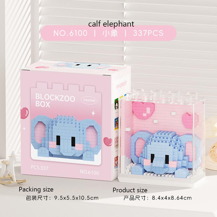 Tiere Zoo Bausteine Set Modell Zusammenbau Mikrosteine Kinderspielzeug Stapelblock Desktop Dekoration Weihnachtsgeschenke