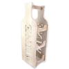 Les Trésors De Lily [P0256] - Porta-garrafas madeira 'Baco' bege (3 Garrafas) - 42x14x13 cm