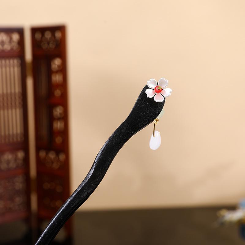 Antique-Style Wooden Hairpins: Chinese Qipao & Hanfu Headdress Accessories, Handmade for Hair Styling