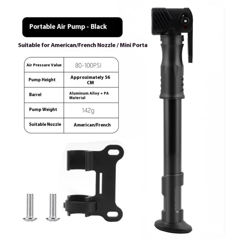 Efficient Manual Bike Inflator Sports Equipment Inflator High Performances Pumps Ergonomic Grip Cycling Accessory