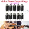 5-10 Pezzi Presa Jack Stereo Femmina Output EQ Chitarra Acustica Elettrica Spina Jack 6.35mm Presa Output Stereo Accessori per Chitarra