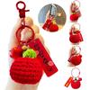 Creative Knit Crochet Keychain Bag Pendant Cute and Fashionable Keyring Ornament for Women and Girls