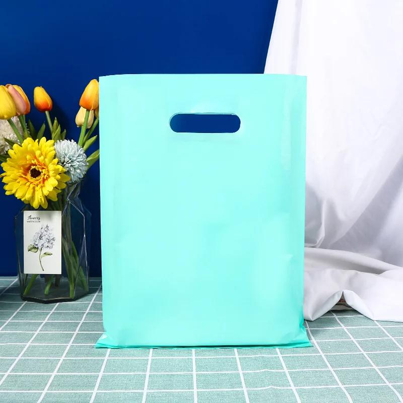 

100pcs Custom Shopping Bags Reusable Party Gift Bags Corporate Promotion Event Promotional Packaging Bags with Logo Printing 100Pcs Blank Bag&15x20cm небесно-голубой