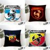 Coole Cartoon-Skorpion A-Abarth Kissenbezug Natürlicher Leinen Doppelseitiger Druck Sofa Heimdekoration Kissenhülle