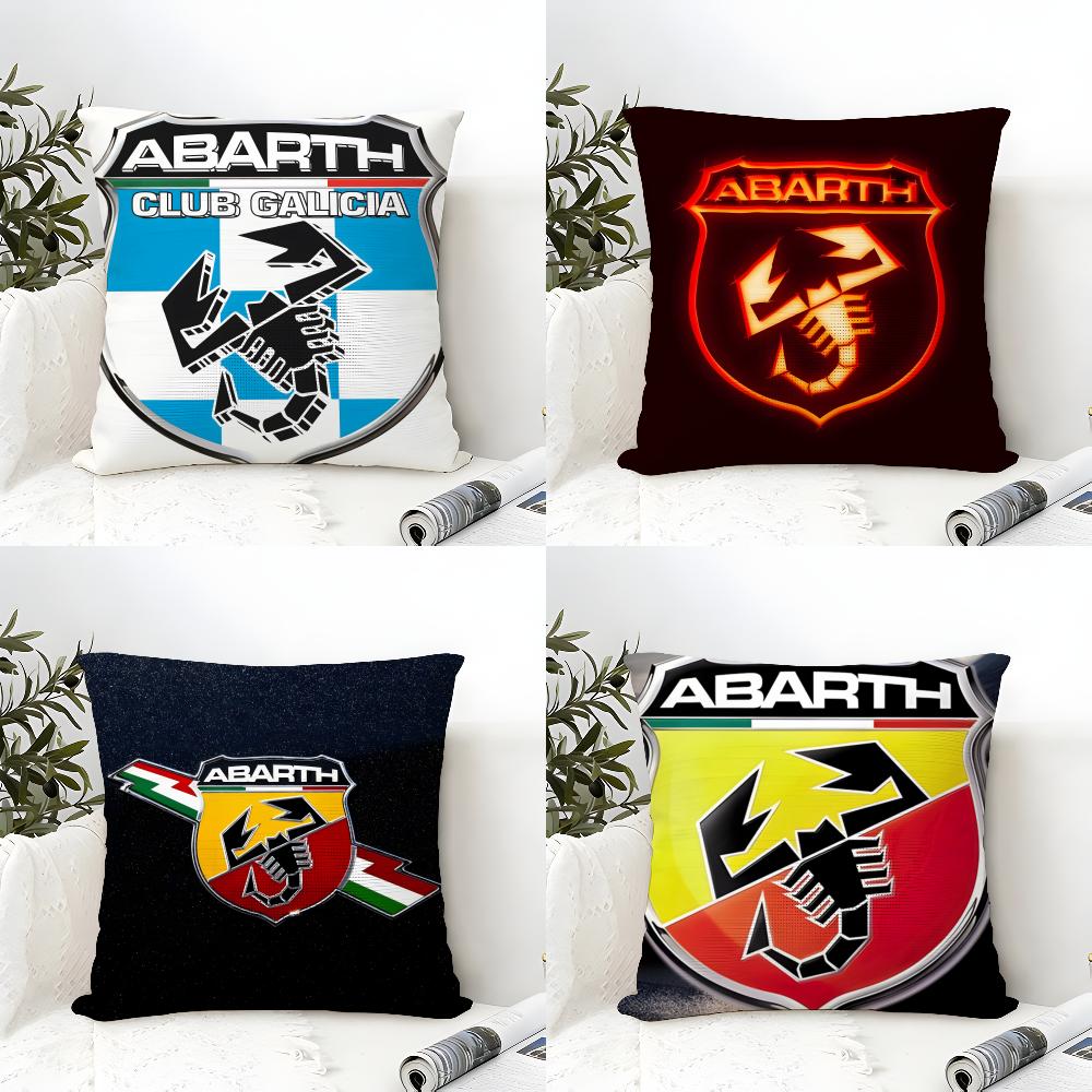 Coole Cartoon-Skorpion A-Abarth Kissenbezug Natürlicher Leinen Doppelseitiger Druck Sofa Heimdekoration Kissenhülle