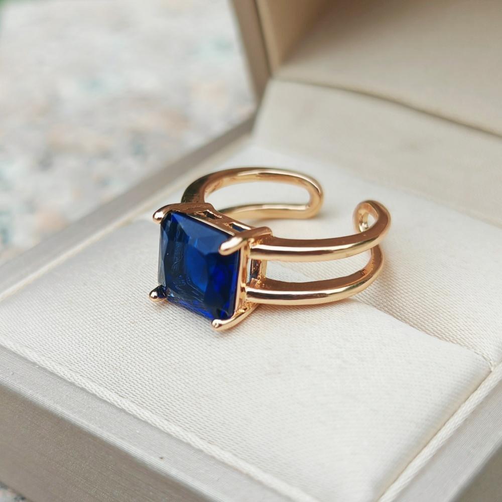 1 sztuka Modny trójkolorowy owalny/kwadratowy pierścionek z cyrkonią sześcienną z otwarciem i regulacją dla kobiet, pierścionek dla pary, biżuteria do układania, akcesoria na imprezę