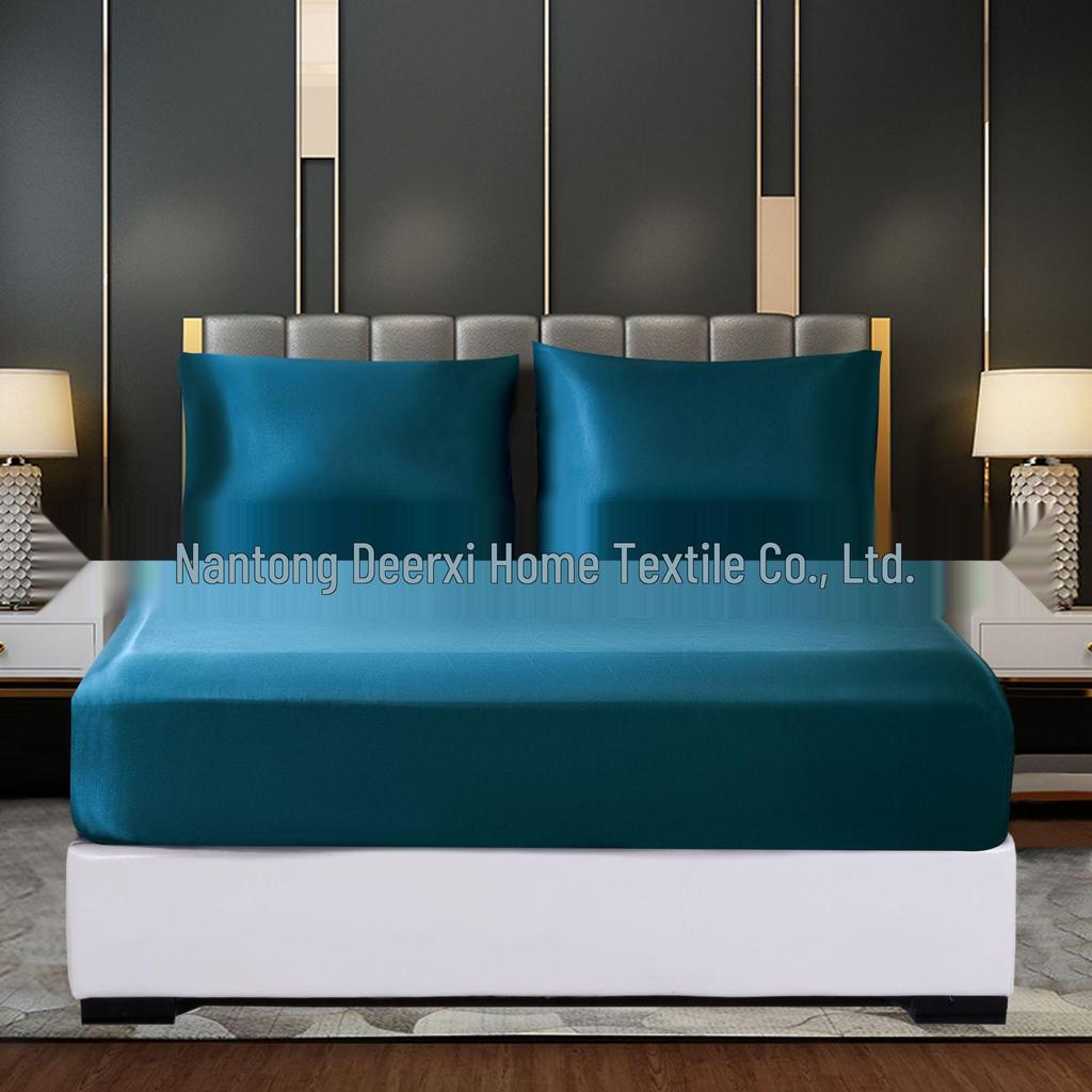 Silk Satin Cool Touch Fitted Sheet & Pillowcase Set