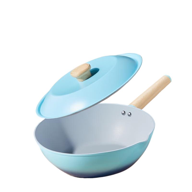 Chui Da Huang Blue Bird Non-stick Flat Bottom Wok