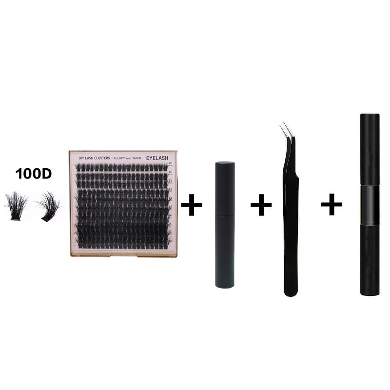 200pcs DIY Cluster Lashes 100D 200D D Curl 10-18mm MIX Length Very Soft Wearing Cluster Lash Cluster 200d