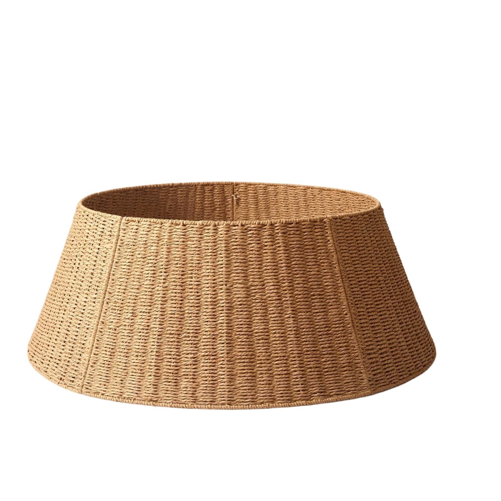 

Деревенский воротник для рождественской елки 28 дюймов плетеная плетеная основа для дерева подставка чехол для искусственного праздничного украшения кольцо юбка корзина для дерева, натуральный и устойчивый One Size