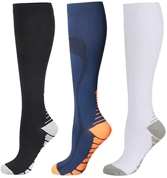 1/3 Pairs Compression Socks Knee High 20-30 Mmhg Fit Medical Edema Diabetes Varicose Veins Running Marathon Sports Socks