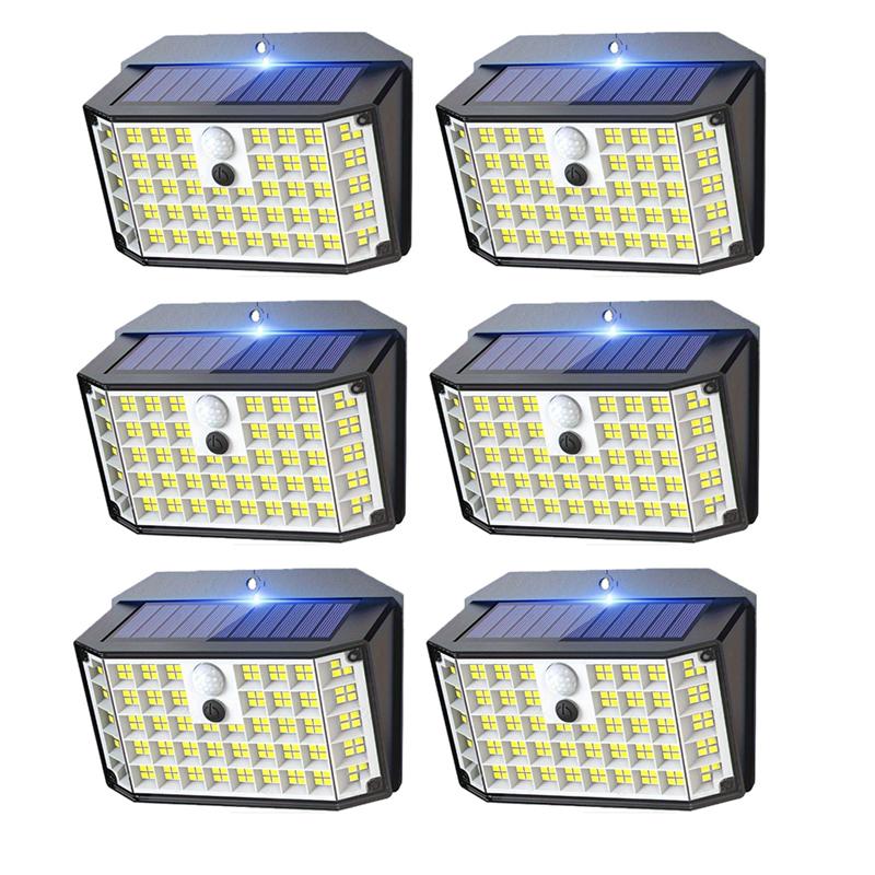Solar Lights Outdoor,176 LED Super Bright Motion Sensor Lights Waterproof Security Light for Fence Yard Door Patio Garage Step