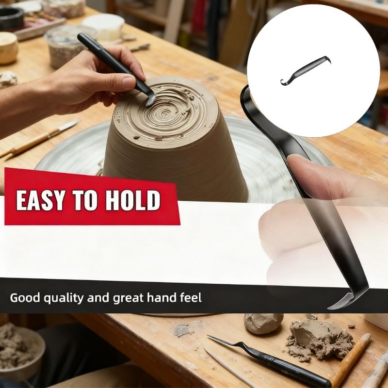 2pcs Professional Sculpting Tool Lightweight Construction Feature Piercing Edges Perfect for Detailed Clay Carving in Ceramic Art
