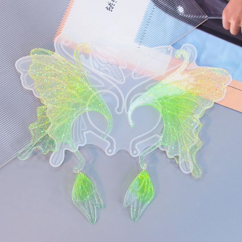 Elfen-Ohrclips, Epoxidharz-Silikonform, Feenflügel, kein Piercing, Ohrringe, Ohrmanschettenabdeckungen, Kristallharzformen, Schmuckwerkzeug