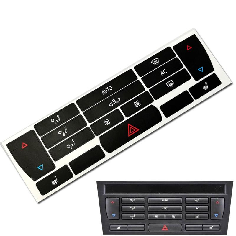 Car Air Condition Control Button Repair Sticker For SAAB 9-3 2003-07 A/C Climate Button Repair Decals Interior Replacement Parts