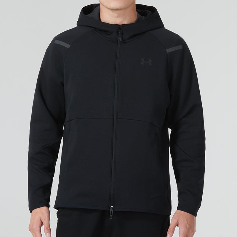 Under Armour Outdoor Running Fitness Training Windbreaker Sports Casual Jacket Men Jacket Black 1379806-001