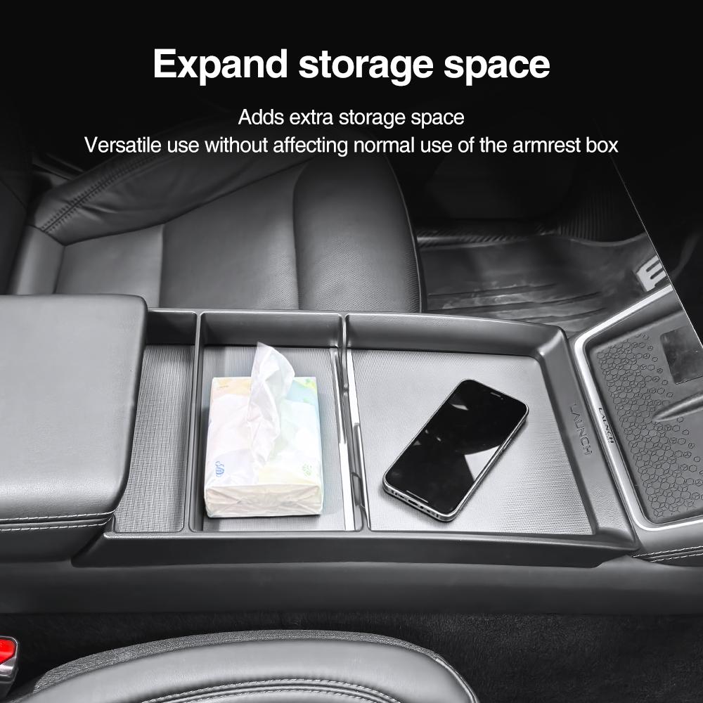 Heenvn TPE Car Central Control Panel Storage Box Panel Frame Trim For Tesla Model 3 Highland Model Y Juniper Model YL 2025 2026
