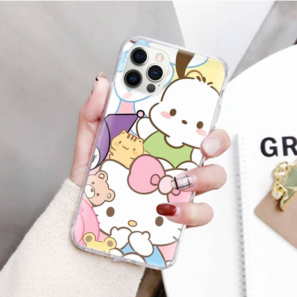 

JZ23 Hello Kitty Прозрачный чехол для Samsung A04 A14 A23 M33 M53 Realme 10 9 C35 C55 VIVO Y02 X80 Infinix Hot 30 Note 11 Tecno Spark 8P Pro Tecno Camon 19 pro капри
