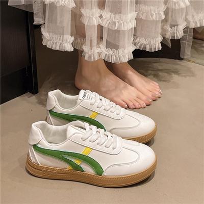 Scarpe bianche stringate in abbinamento colore autunno nuova moda scarpe da donna scarpe da strada versatili da studente