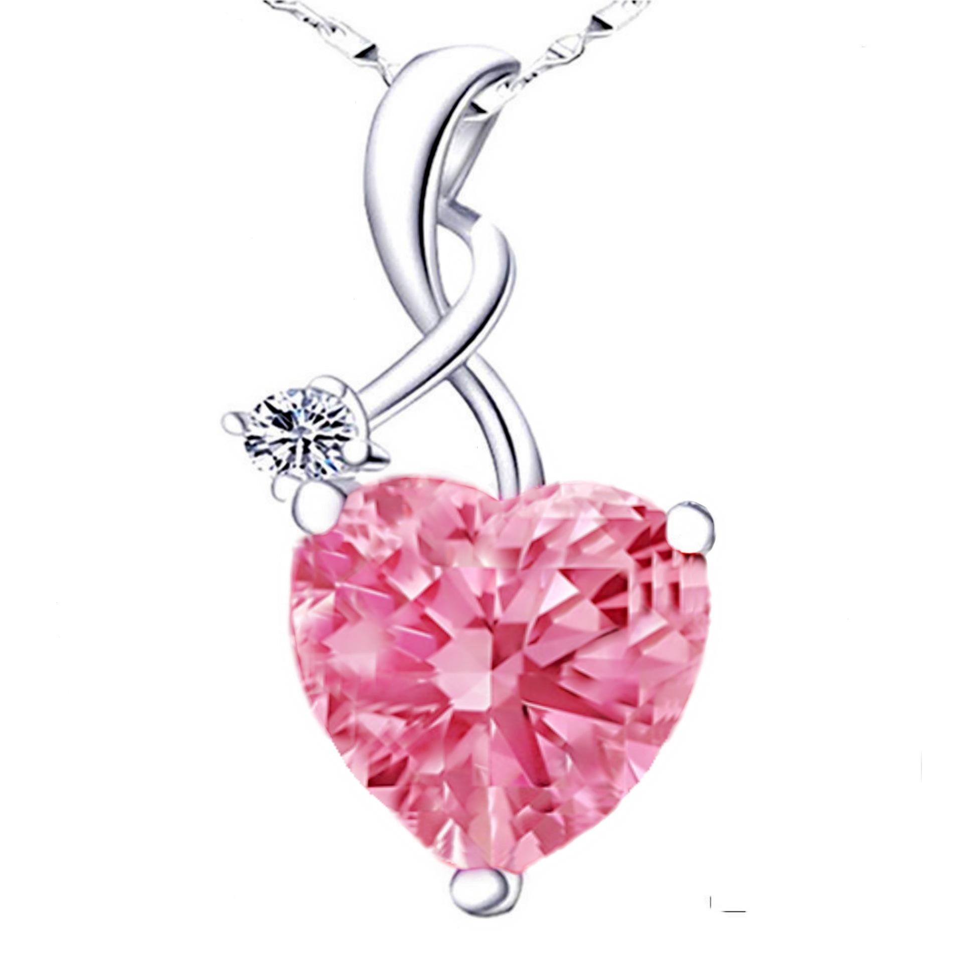 

Цвет Персикового Сердца Кулон Шеи Ключицы Цепи