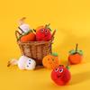 Interactive Cat Toys with Catnip Teeth Cleaning Cute Fruit Shape Bite Resistant Relieve Boredom Soft Plush Cat Toys
