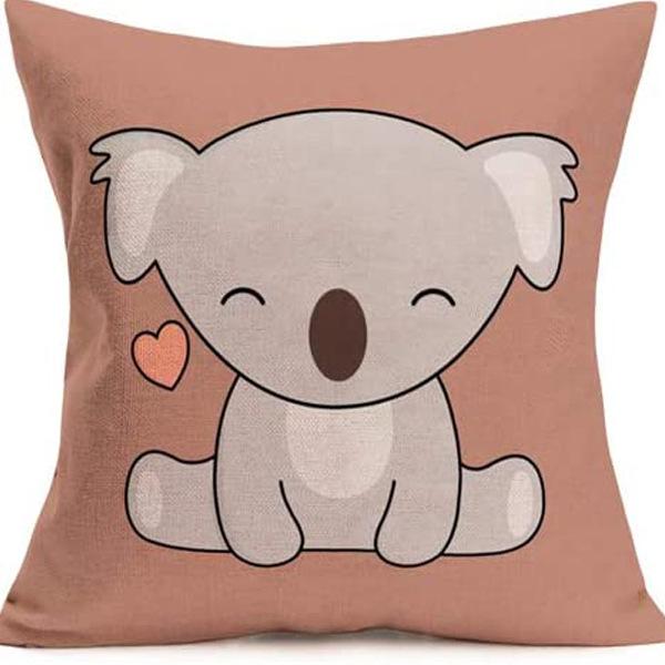 Nordic Cartoon Animal Pillow Cover Cute Printed Linen Pillow Home Ornament Sofa Car Premium Durable Quality Useful