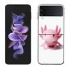 Smiling Salamander Phone Case For Samsung Z Flip 7 6 5G Galaxy Z Flip 5 4 3 Black Hard Cell Cover Luxury PC Shell Coque