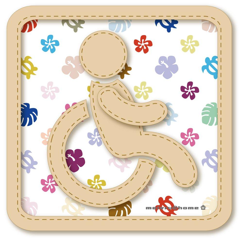 [Magnet] Wheelchair Mark Magnet Sticker/Wheelchair Wheelchair Welfare Vehicle Disabled Person one size бежевый