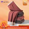 Extra Thick Silk Wool Fleece-Lined Women's Warm Leggings for Autumn/Winter