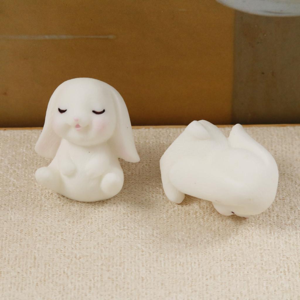 Adorable Resin Miniature Garden Rabbit Figurine Cute Animal Decoration For Modern Simple Style