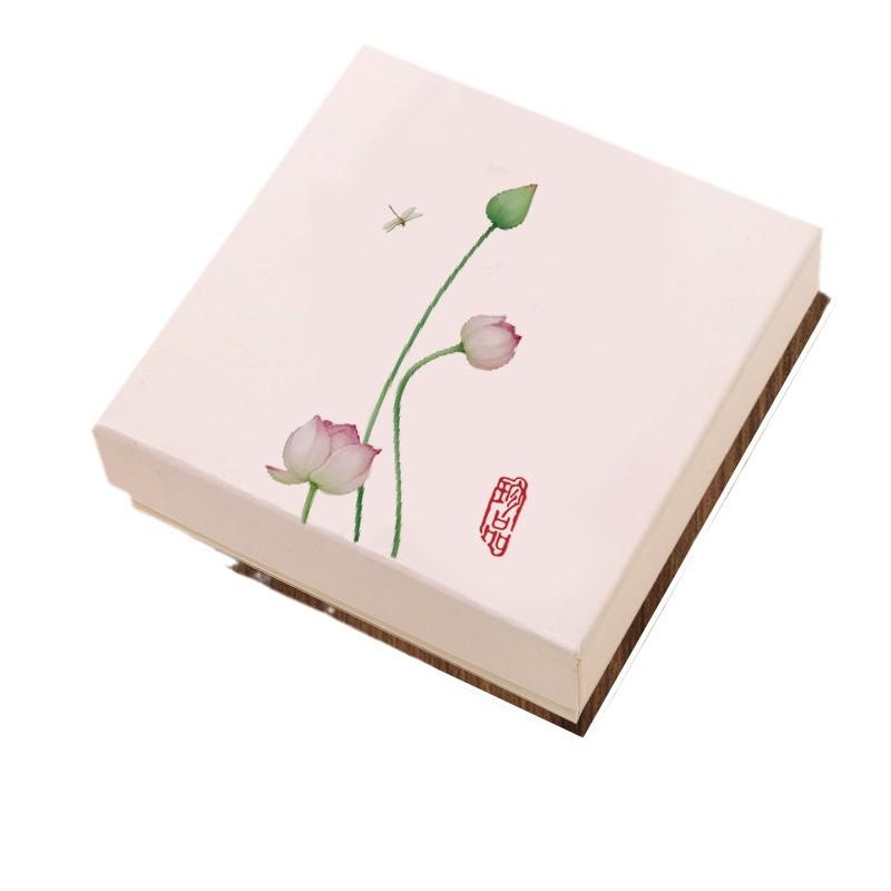 Lotus Pendant and Brooch Gift Box with Cover for Bracelet or Jewelry