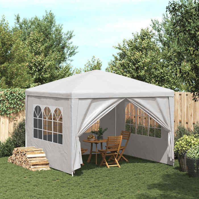 VidaXL Tente de Réception Blanc Tonnelle Chapiteau Pavillon de Jardin Patio 45096
